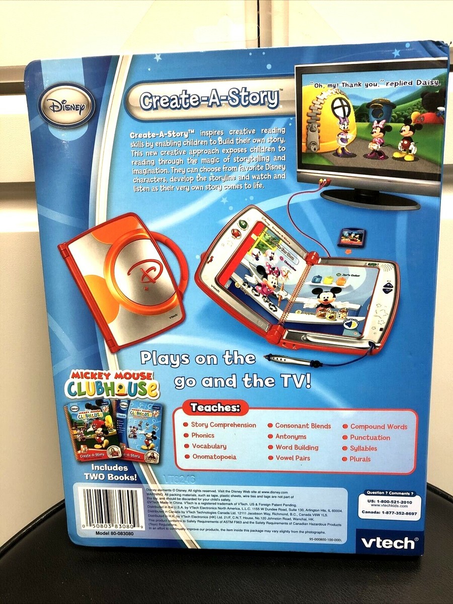 New vtech Disney Create–A –Story Mickey Mouse Club Mickey Go Seek