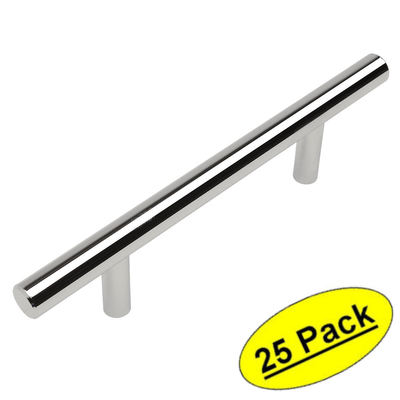 *25 Pack* Slim 3/8'' Diameter Cosmas Polished Chrome Euro Bar Pulls 404-2.5CH