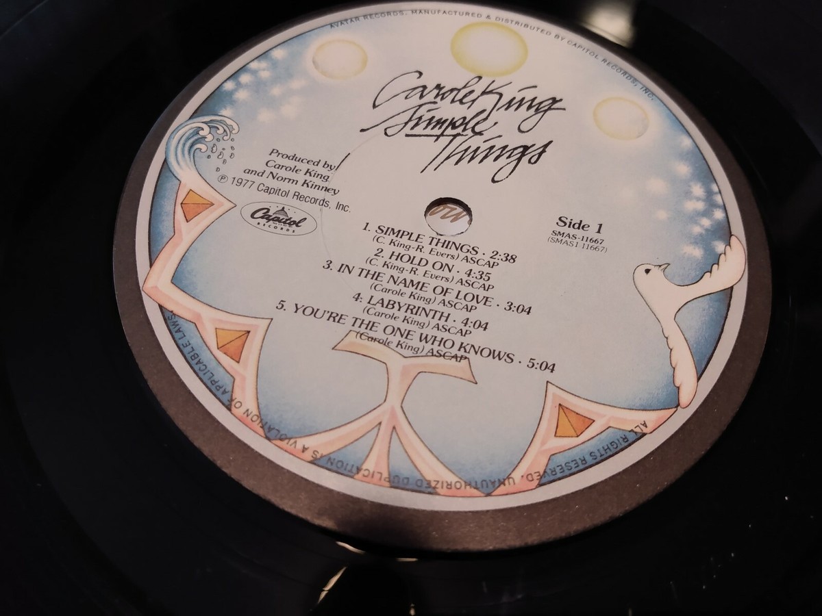 CAROLE KING ~ SIMPLE THINGS ~ LP GATEFOLD 1977 ~ EX/VG+ | eBay
