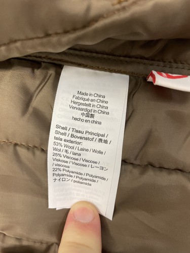 Wallace & Barnes Canvas J.Crew Quilted Puffer Work Vest PrimaLoft Tan L - Picture 6 of 6
