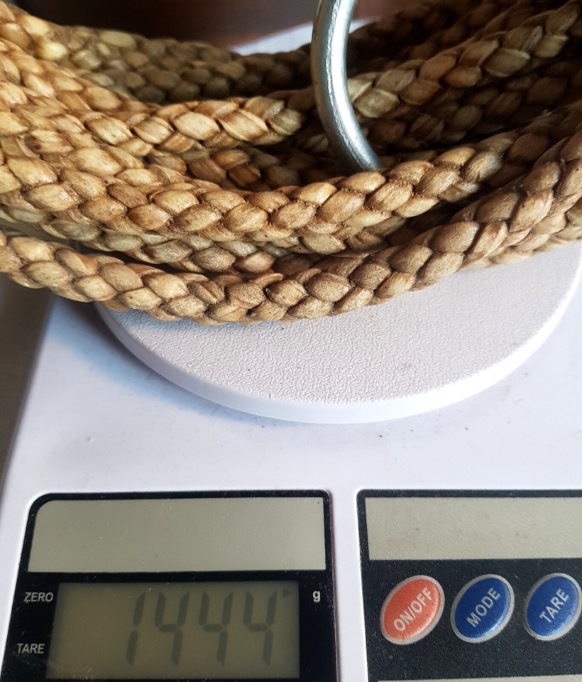 50Ft Argentina BRAIDED RAWHIDE LARIAT Rope Lasso Leather Western Rodeo