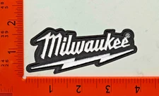 Black/White Milwaukee Tools Embroidered Iron-On Patch - Logo Badge for Gear