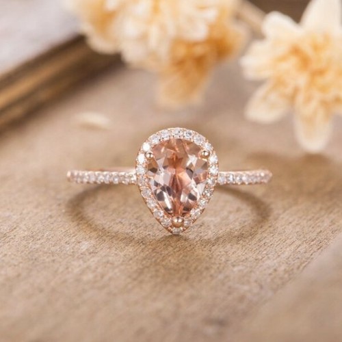 8 Styles 14k Rose Gold Plated Rings Cubic Zircon Wedding Jewelry Size 6-10 - Picture 7 of 24