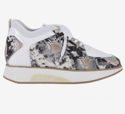 NIB $350 Alberto GUARDIANI SPORT White Gray Leather Fashion Sneakers 39 9 Italy