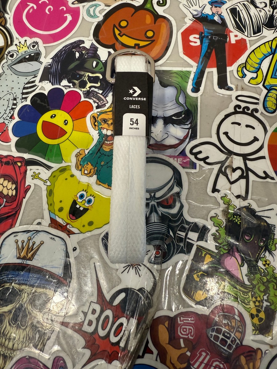 Converse 54 Inch Flat High Top Shoe Laces white