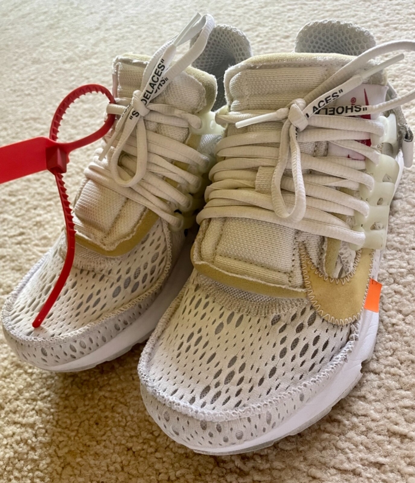 OFF WHITE X NIKE Nike Air Presto x OFF WHITE bianche scarpe sneaker 2017 (AA3830 100) donna taglia 7 5