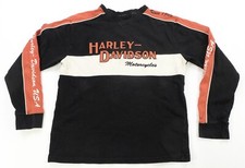 Rare Vintage HARLEY DAVIDSON Motorcycles U.S.A. Striped Sweatshirt 2000s Black M