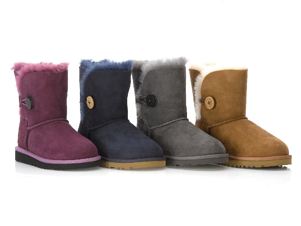 UGG K Bailey Button KIDS Boots Lambskin Boots 22 38 Children's
