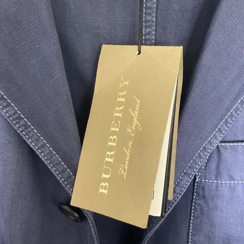 New Burberry Herringbone Workwear Linen Blend Jacket Size 48EU/38US $795 - Picture 9 of 9
