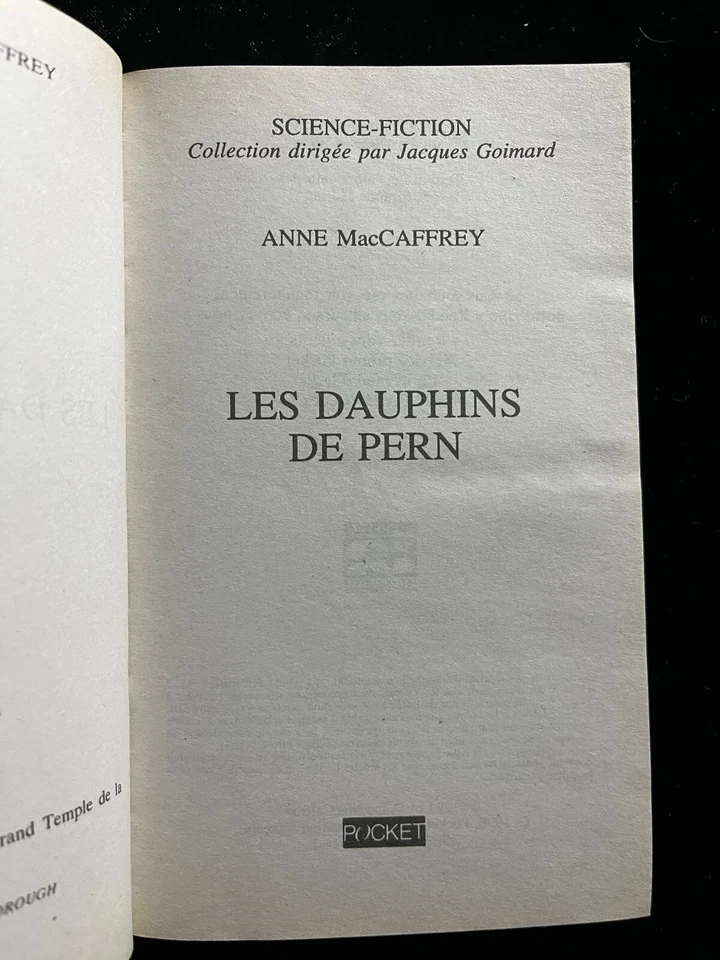 # Roman Fantasy - Anne McCAFFREY - LES DAUPHINS DE PERN - Pocket - 1996 - Photo 2/4