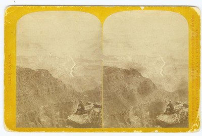D0354~ POWEL SURVEY Stereoview   Unlabeled Mystery View   J.K. Hillers