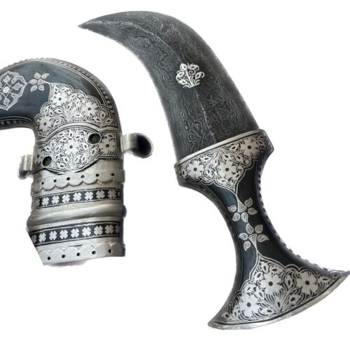 antique jambiya khanjar dagger, Yemenese Knife, Omani Khanjhar , Damascus Steel - Picture 2 of 9