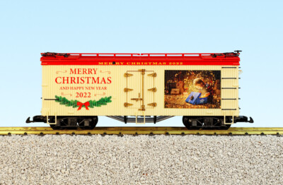 brandneu Weihnachtswagen 2022 USA TRAINS ''Merry Christmas'' R13040