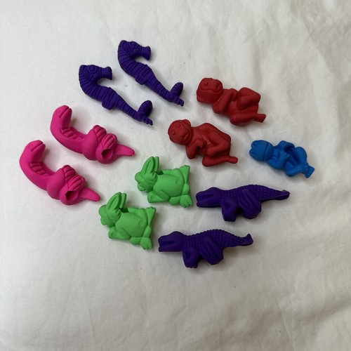 Pencil Eraser Caps Animals 11 Count