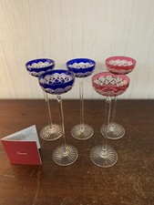 Lot Of 5 Overlay Crystal Liqueur Glasses By BACCARAT H: 19.6 Cm Price For 5 