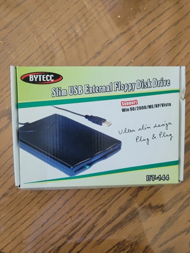 BYTECC BT-144 Slim USB External Floppy Disk Drive 3.5" -- Plug & Play - 第 1/2 張圖片