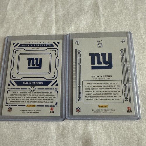 2024 Panini Photogenic Football Rookie Portraits And Rookie Pix Malik Nabors RC - Picture 10 of 10