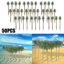 50Pcs 7cm Coconut Palm Trees For N Or HO Scale Layout Model Tree USA Stock