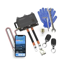 Car Battery Disconnect Switch with Mobile Control, Automatic Connection, 500A...