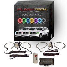 RGB Multi Color LED Halo kit with RF Remote for 11-13 Dodge Durango Headlights