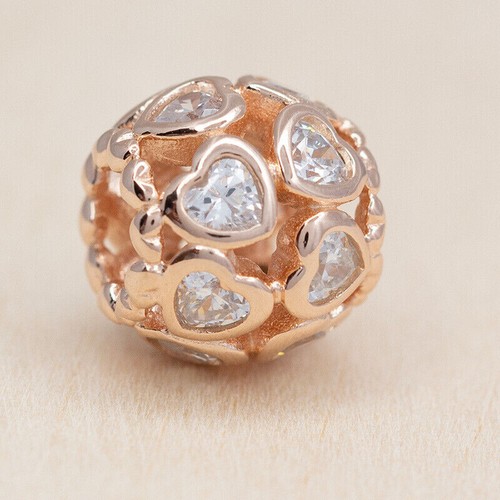 NEW Authentic Pandora Rose Gold Love Bonds All Around Charm 781250CZ