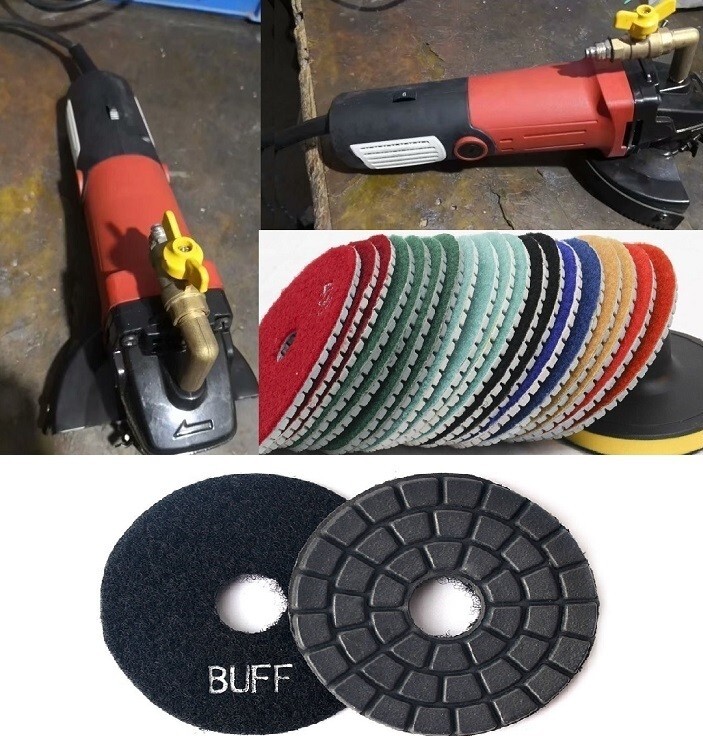 power tools wet polisher 5" stone concrete 29 diamond pad granite marble floor