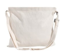 10 Wholesale Bulk Cross Body Natural Cotton Twill Messenger Tote Bags