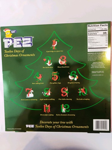 Pez Candy Twelve Days Of Christmas Ornaments Mini Dispensers W 12 Rolls Sugar Co - Picture 4 of 5