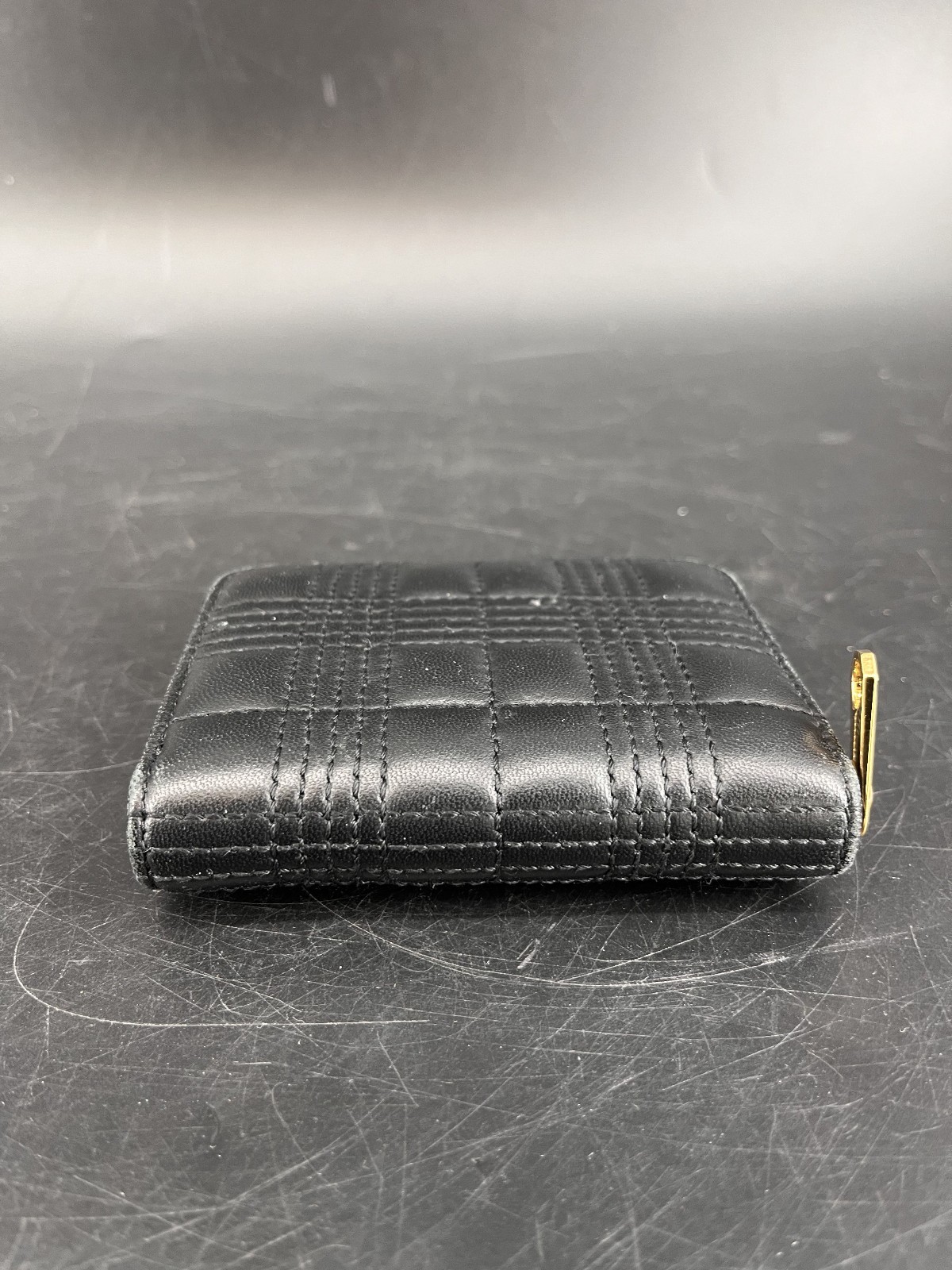 Burberry Lola Zip Around Wallet Black Quilted Leather TB Monogram Box Dust Bag image 9