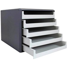 M&M Schubladenbox  vanille 30057602BE, DIN A4 mit 5 Schubladen, 1 St.