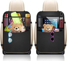 Premium Backseat Organizer for Kids 2 Pack, Heavy Duty Waterproof and Stain Resi