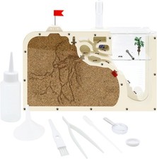 Ant Farm Castle - Habitat for Live Ants with Yellow Sand  Complete Tool...
