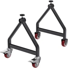 Wire Spool Rack, Portable Cable Caddy, Swivel Caster Wheels with Brake, Steel...