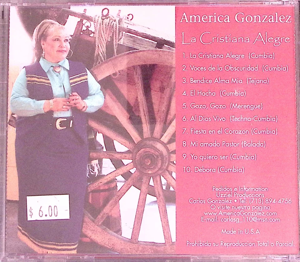 AMERICA GONZALEZ LA CRISTIANA ALEGRE CD 8025 - Imagem 2 de 4