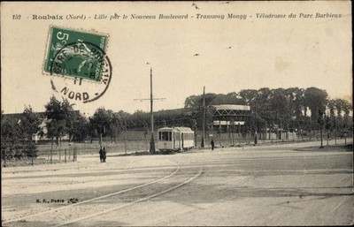 Ak Roubaix Nord, Lille am Neuen Boulevard, Straßenbahn Mongy,... - 4003509
