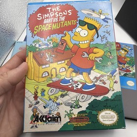 Los Simpson Bart vs the Space Mutants Nintendo Nes CIB Aut&eacute;ntico En muy buena condici&oacute;n Forma