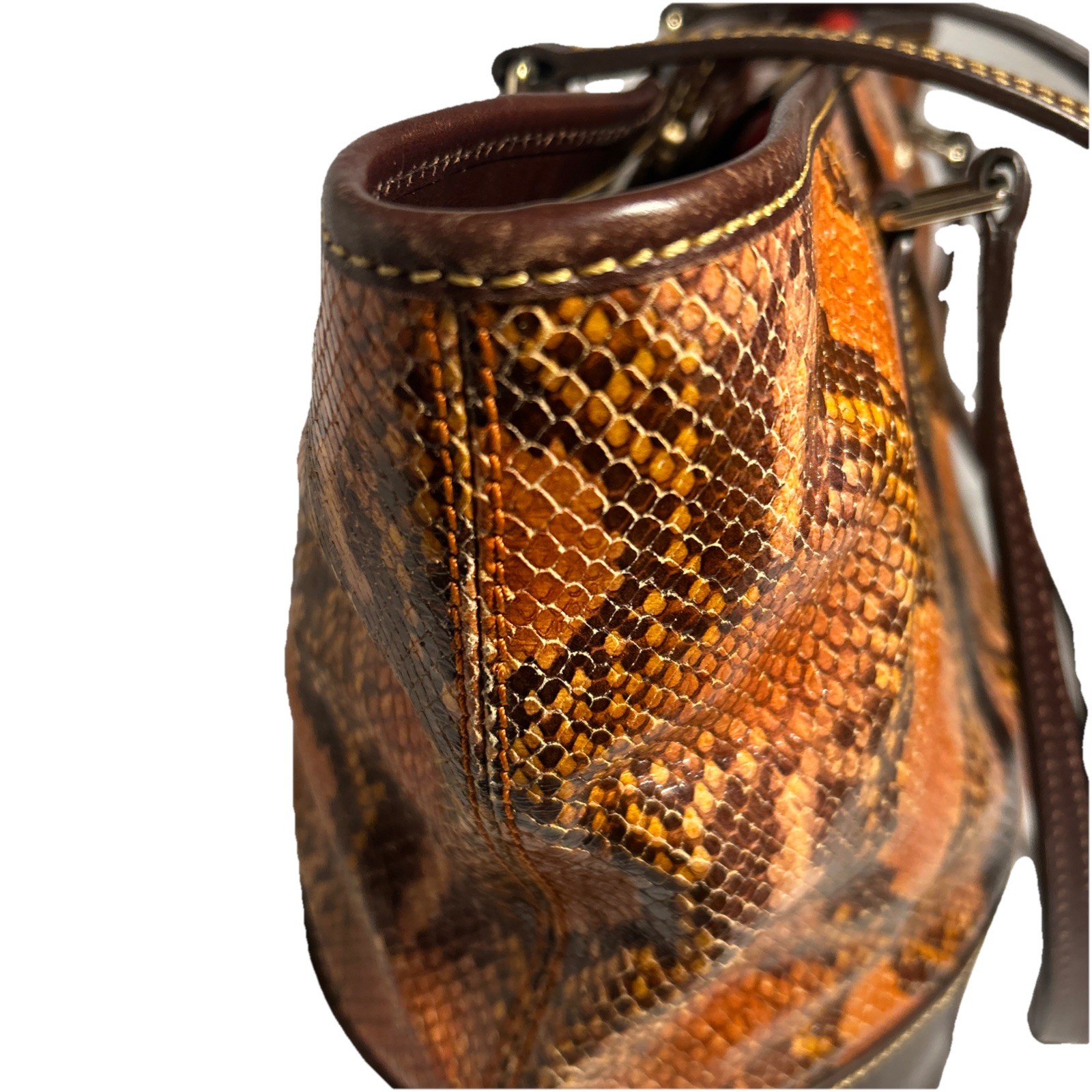 Dooney & Bourke Leather & Python Snakeskin Style … - image 14