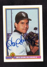 Wilson Alvarez Autograph Chicago White Sox 1991 Bowman