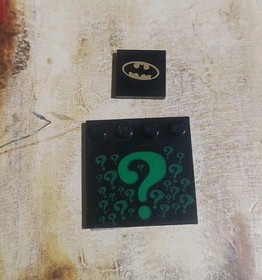 LEGO 2006 D.C Batman I 7785 Arkham Asylum Sticker Brick Lot! Sign Van Ivy ? Logo