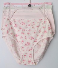 LAURA ASHLEY 5-Pk Womens Sz L Panties Underwear Briefs Pinks, Mint, Floral NEW