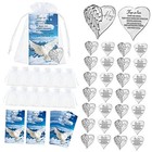  Pieces Funeral Favors for Celebration of Life Heart Pocket Hug Token with 90