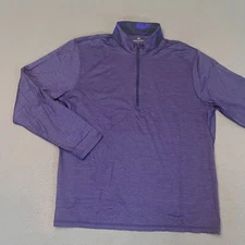 Greyson Guide Sport 1/4 Zip Mens Size XL Golf Pullover Blue Heather Wolf Camo