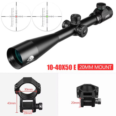 10-40X56 E Hunting Scopes Side Wheel Parallax Adjustment Optics Riflescope Red a