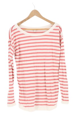 Trendyol Maglietta Rosa A Righe T-Shirt Donna - Modello Boyfriend Oversize, 84% Viscosa, Taglia S/36, Perfetta Con Shorts E Collant - 3