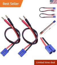 30cm EC5 Male Connector to 4mm Banana Plug - Durable Silicone Charging Cables