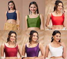 Satin Blend Designer Women's Blouse Bollywood Beautiful Ethnic Readymade Choli