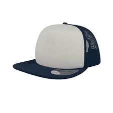 Image of Atlantis Unisex Snap 90s Flat Visor 5 Panel Trucker Cap AB451