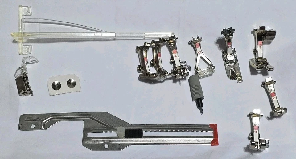 Bernina Sewing Machine Parts Foot 8 Piece Lot #5 #10 #37 Foot Blindstitch Style - Image 3 of 4