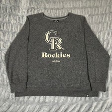 47 Brand Colorado Rockies Crewneck Sweatshirt Womens XLarge Gray Pullover