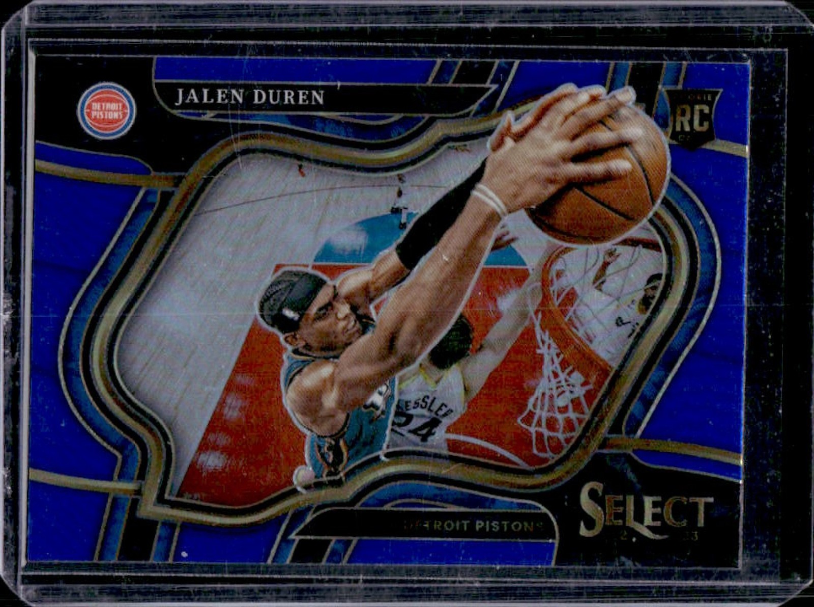 2022-23 Panini Select Jalen Duren RC Blue Prizm Rookie Courtside #286 Pistons